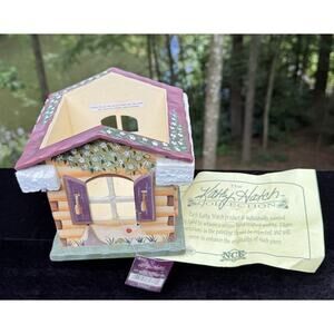 New Vintage Kathy Hatch Wood Candle Box Holder Fishing Creek Collection NWT!
